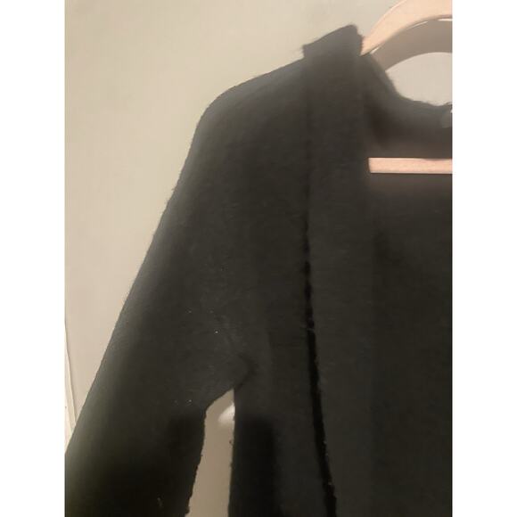 Beryll Long Sleeve Cashmere Blend Hooded Black Cardigan One Size - Picture 6 of 10